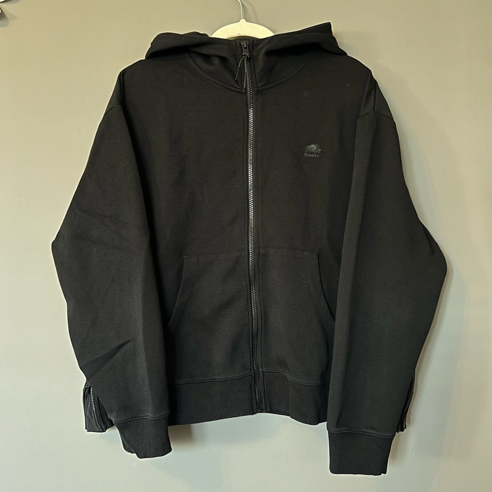 Roots Relaxed Full Zip Sweater - Size Large